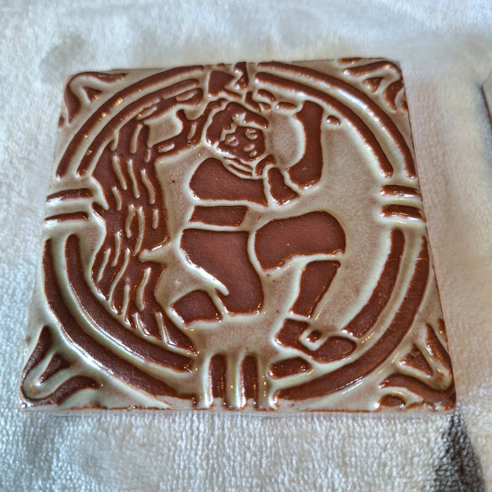 Mercer Moravian Tile Sower & Architecture Terracotta Handmade Arts Pottery - Picture 2 of 9